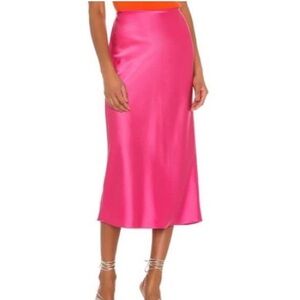 J Crew Gwenyth slip skirt, hot pink, size 6